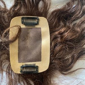 Very natural wavy human topper, can be parted from any side